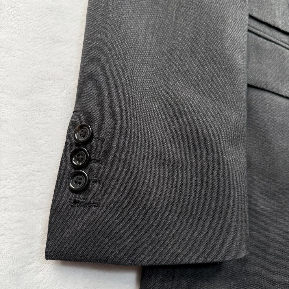 Michael Andrews BESPOKE Holland Sherry Suit 42LT 36x33 Charcoal Surgeon Cuffs